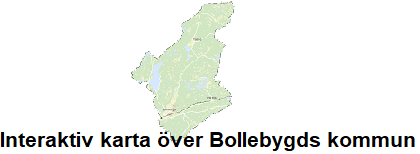 Bild på karta som visar hela Bollebygds kommun