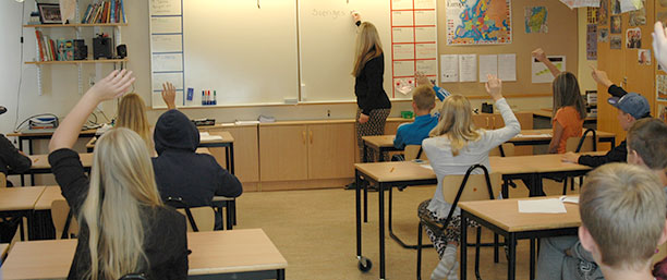 Klassrum i Töllsjöskolan